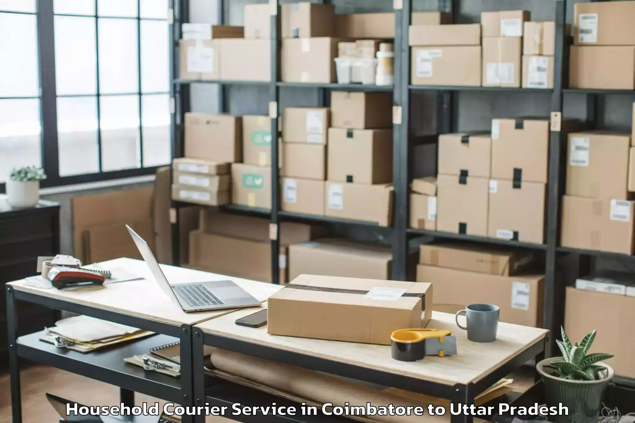 Top Coimbatore to Belthara Road Household Courier Available